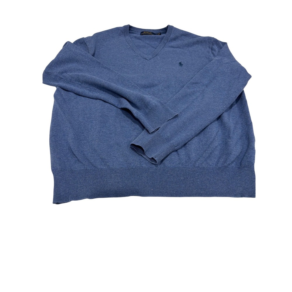 Polo Ralph Lauren V Neck Sweater Pima‎ Cotton Blue Mens Size M
(813)